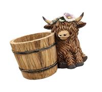 Playful Outdoor Cattle Planter Container for Succulents | Detachable Flower Pots Container Designed for Patios Tabletop Garden Decoration Outdoor and Indoor Use