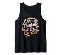 Playful Overthinking is My Cardio Retro Pastel Boho Tank Top