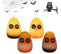 Playful Owl Led Night Light Decor, Cute Pumpkin Owl Shaped Night Light, Halloween Glow Owls Led Nights Lights, for Bedroom, Living Room, Bar, Party (Mix)