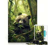 Playful Panda Puzzle for Teenagers 1000 Pieces Mind Exercise Toy Gentle Relax Design Assembly Xmas Surprise (50x75cm)