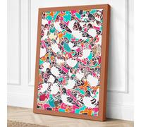 Playful Pattern Chaos Canvas Wall Art Print 18x12 Inch