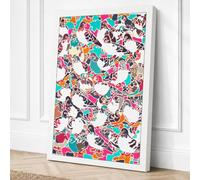 Playful Pattern Chaos Canvas Wall Art Print 18x12 Inch