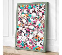 Playful Pattern Chaos Canvas Wall Art Print 18x12 Inch (46 x 30 cm)
