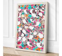Playful Pattern Chaos Canvas Wall Art Print 18x12 Inch (46 x 30 cm)