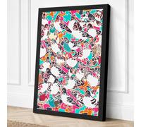 Playful Pattern Chaos Canvas Wall Art Print 18x12 Inch (46 x 30 cm)