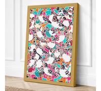 Playful Pattern Chaos Canvas Wall Art Print 24x16 Inch (61 x 41 cm)