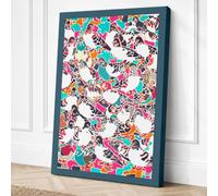 Playful Pattern Chaos Canvas Wall Art Print 24x16 Inch (61 x 41 cm)