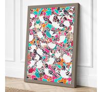 Playful Pattern Chaos Canvas Wall Art Print 30x20 Inch