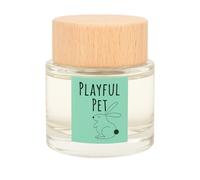 Playful Pet Odour Neutralising Diffuser - Fresh Cotton & Musk | AromaGuard™ No-Spill Pet Odour Eliminator with Natural Wooden Cap | Long-Lasting Up to 45 Days | Pet-Safe Home Fragrance (80ml)