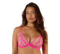 Playful Promise Women's Ramona Neon Pink 'Plunge Bra' | Size: 34D Playful Promise Pink 34D