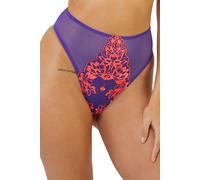 Playful Promises Ada Blossom Purple & Neon 'high Waist Thong' Purple 10