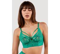 Playful Promises Eddie Neon Pink Crossover Balconette Bra - Green - 40E