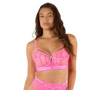 Playful Promises Eddie Neon Pink Crossover Balconette Bra 44H Pink