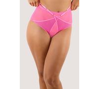 Playful Promises Eddie Neon Pink Crossover High Waist Brief 12 Pink