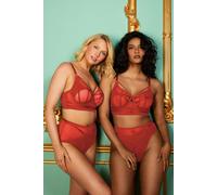 Playful Promises Eddie Ruby Red Crossover Balconette Bra 42GG Red