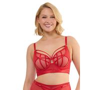 Playful Promises Eddie Ruby Red Crossover Balconette Bra 44F Red