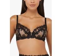 Playful Promises Eva Black Graphic Embroidery Balconette Bra - Black - 36D