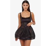 Playful Promises Gracie Black Boned Underbust Dress Black 10