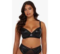 Playful Promises Jacinda Embroidered Dd+ Bra In Black Black 36D