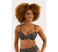 Playful Promises Juliet Leopard Print Mix & Match Fuller Bust Plunge Bikini Top - Leopard Print - 34DD
