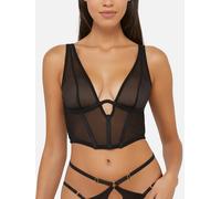 Playful Promises Kali Black Mesh Basque - 32F - Special Occasion, Romantic - Black