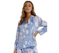 Playful Promises Women's Logan Spector Statues Drop Hem Long Sleeve 'Pj Top' in Blue | Size: 24 Playful Promises Blue 24