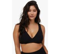 Playful Promises Mila Black Fuller Bust Scrunch Hidden Underwire Bikini Top - Black - 36G