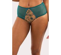 Playful Promises Olivia Teal Embroidery High Waist Brief - Teal - 12
