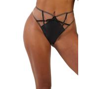 Playful Promises Ramona Black High Waist Thong - Black - 12