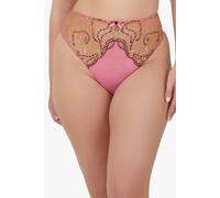 Playful Promises Spank Me Pink And Nude Custom Embroidery High Waist Thong Pink