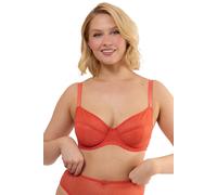 Playful Promises Veronica Red Microstripe Plunge Bra 34DD Red