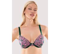 Playful Promises Women's Ada Blossom Green & Pink Plunge Bra | Size: 40FF