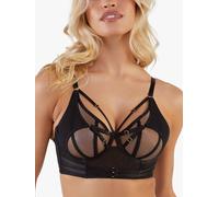 Playful Promises Women's Eddie Black Crossover Balconette Bra | Size: 32GG Playful Promises Black 32GG
