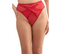 Playful Promises Eddie Ruby Red Crossover High Waist Thong 18 Red