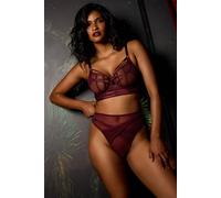 Playful Promises Eddie Wine Crossover Balconette Bra 38F Red