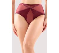 Playful Promises Women's Eddie Wine Crossover High Waist Brief | Size: 24