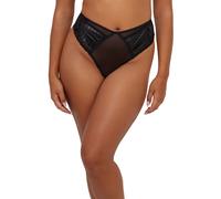 Playful Promises Women's Jacinda Embroidered 'Thong' in Black | Size: 10 Playful Promises Black 10