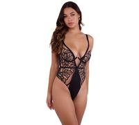 Playful Promises Women's Lilith Black Graphic Embroidery 'Body' | Size: 36FF