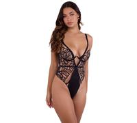 Playful Promises Women's Lilith Black Graphic Embroidery 'Body' | Size: 38D Playful Promises Black 38D