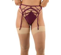 Playful Promises Ramona Wine Suspender Belt 22 Red