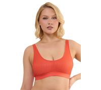 Playful Promises Women's Veronica Red Microstripe 'Crop Bra' | Size: 12D-DD Playful Promises Red 12D-DD