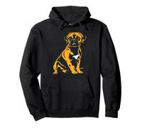 Playful Pug Cartoon Pullover Hoodie