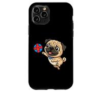 Playful Pug Puppy Soccer Dog Cartoon Fun Case for iPhone 11 Pro