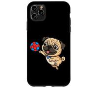 Playful Pug Puppy Soccer Dog Cartoon Fun Case for iPhone 11 Pro Max