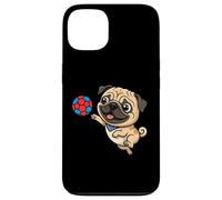 Playful Pug Puppy Soccer Dog Cartoon Fun Case for iPhone 13