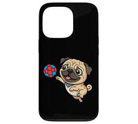 Playful Pug Puppy Soccer Dog Cartoon Fun Case for iPhone 13 Pro