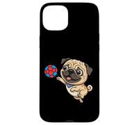 Playful Pug Puppy Soccer Dog Cartoon Fun Case for iPhone 15 Plus