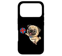 Playful Pug Puppy Soccer Dog Cartoon Fun Case for iPhone 17 Pro