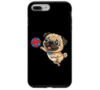 Playful Pug Puppy Soccer Dog Cartoon Fun Case for iPhone 7 Plus/8 Plus