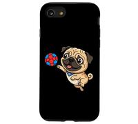 Playful Pug Puppy Soccer Dog Cartoon Fun Case for iPhone SE (2020) / 7/8